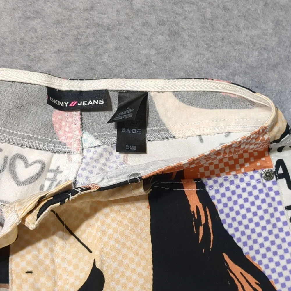 DKNY vintage 90's Pop Art Pants Roy Lichtenstein Juniors size 5 - Picture 11 of 15